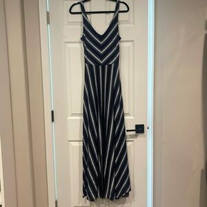 Anthropologie Maxi Navy Jersey Dress